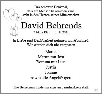 Erinnerungsbild für David Behrends