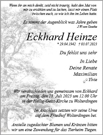 Erinnerungsbild für Herr Eckhard Heinze