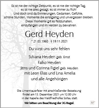 Erinnerungsbild für Gerd Heyden