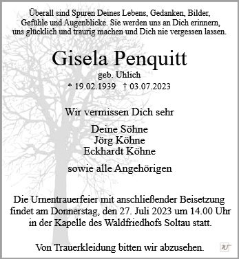 Erinnerungsbild für Gisela Penquitt