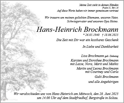 Erinnerungsbild für Hans-Heinrich Brockmann