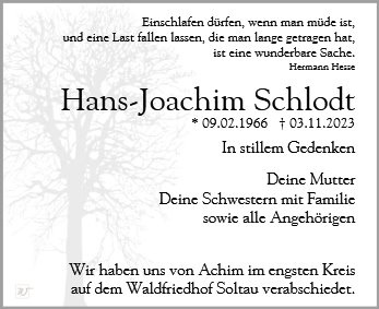 Erinnerungsbild für Hans-Joachim Schlodt