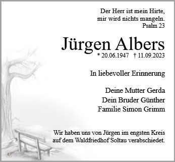 Erinnerungsbild für Jürgen Albers