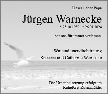 Erinnerungsbild für Herr Jürgen Warnecke