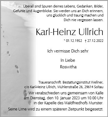 Erinnerungsbild für Herr Karl-Heinz Ullrich