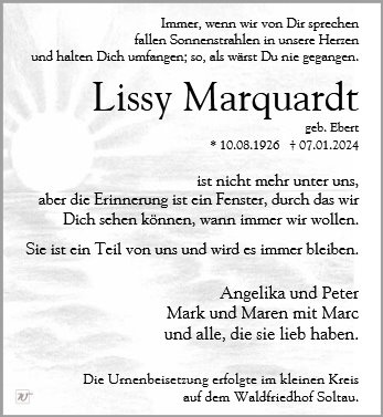 Erinnerungsbild für Lissy Marquardt