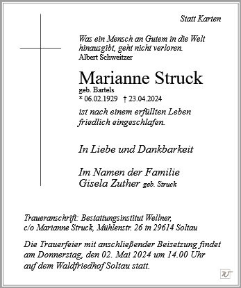 Profilbild von Frau Marianne Struck