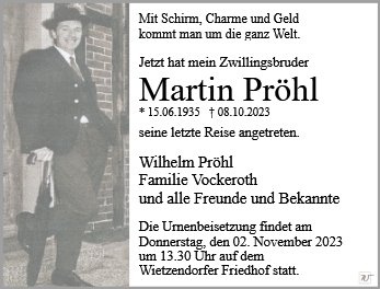 Erinnerungsbild für Martin Pröhl