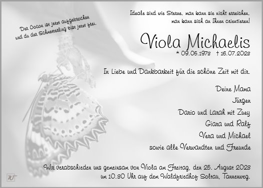 Erinnerungsbild für Viola Michaelis 