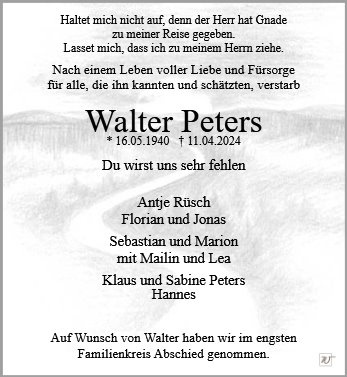 Profilbild von Herr Walter Peters